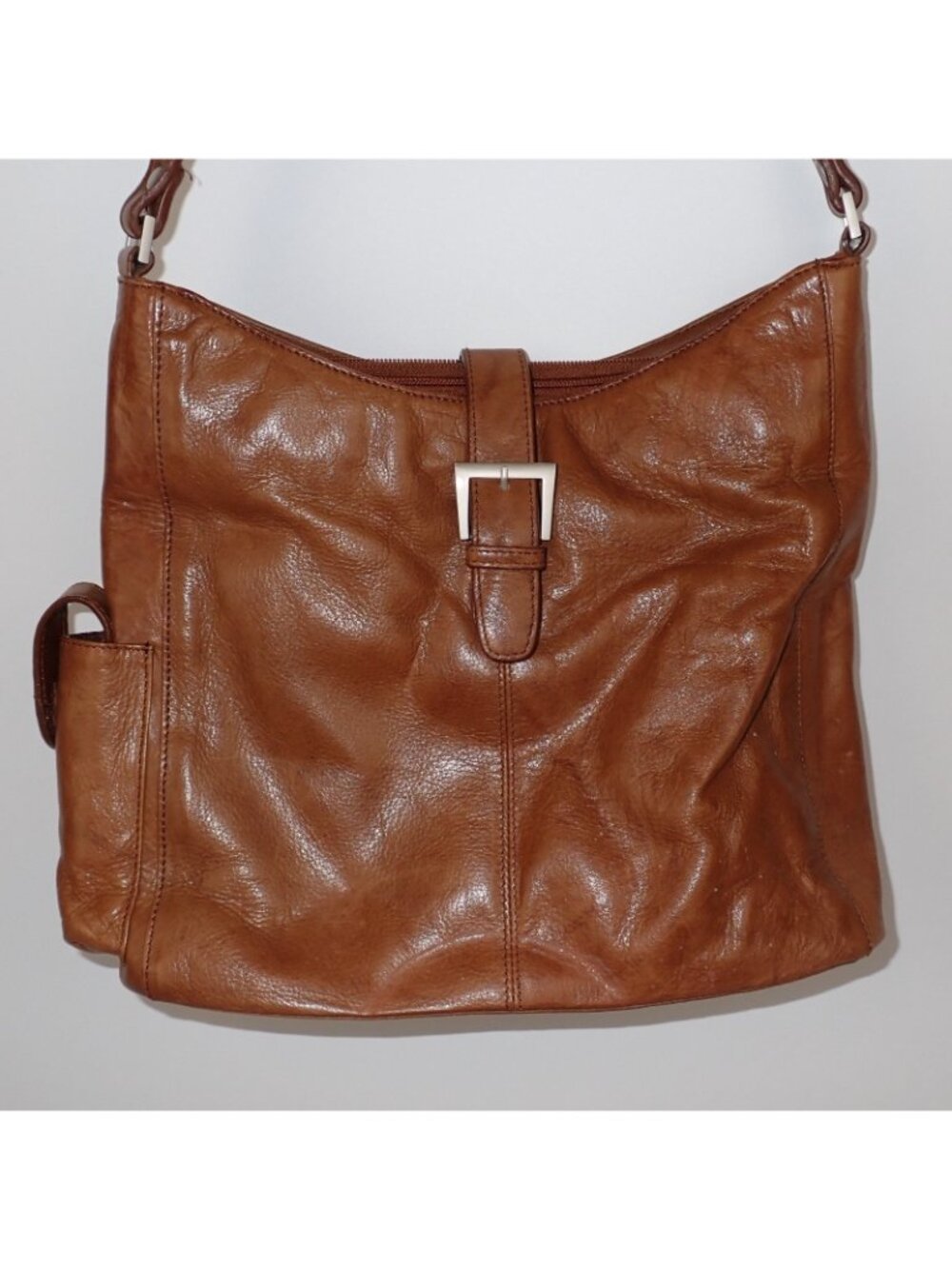 Madi Claire Genuine Leather Purse Satchel – Brown Shoulder Bag - Picture 2 of 6